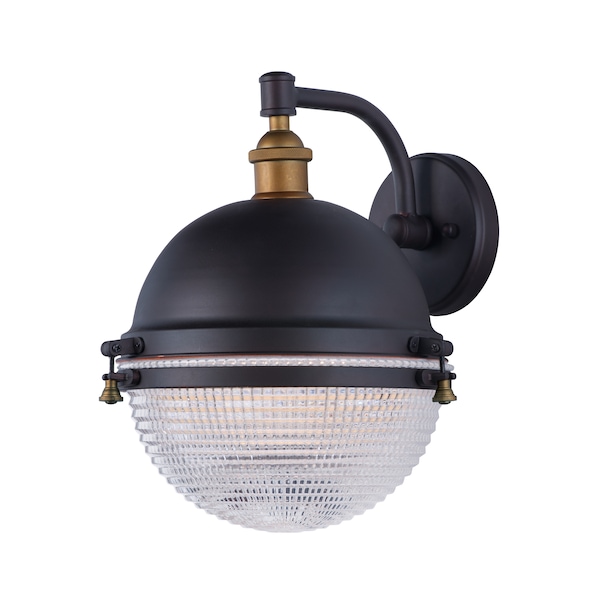 Maxim Portside 1-Light 11.75" Wide Bronze/Antique Brass Outdoor Wall Sconce 10186OIAB
